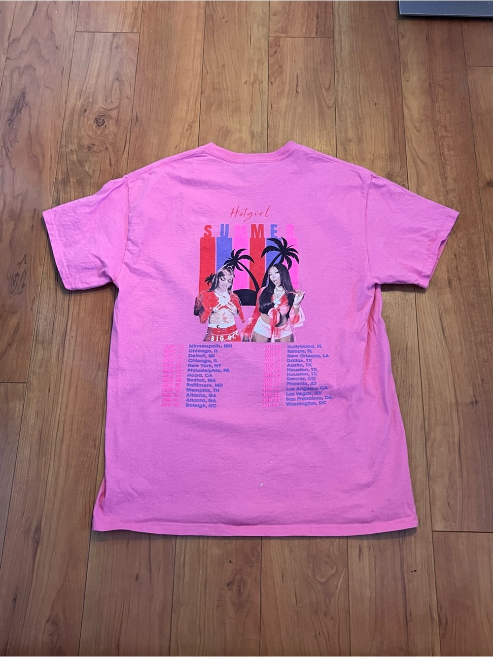 Megan Thee Stallion Pink 'Summer' Graphic Short Sleeve Tee
